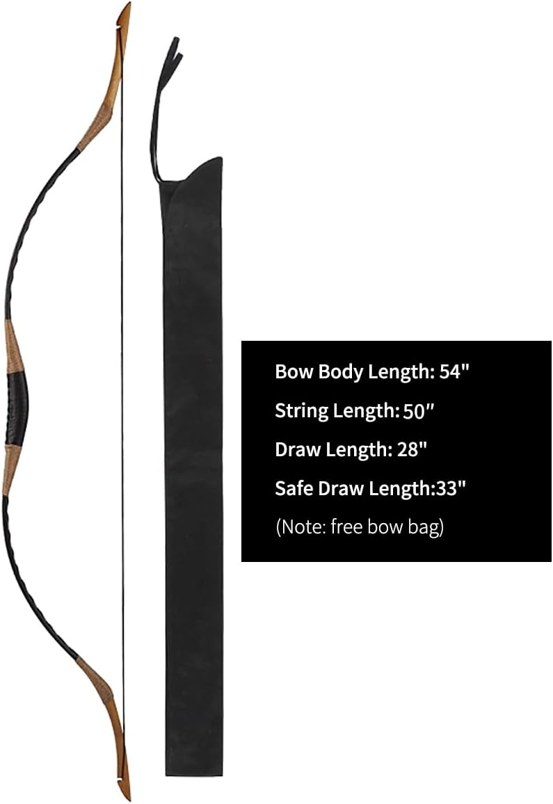 longbowmaker Hungarian Style Handmade Longbow Flagella Recurve Horsebow Archery 20-110LBS H1 - Image 1